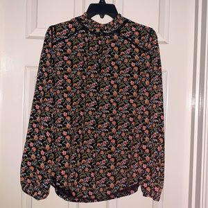 EUC LOFT Long Sleeve Floral Blouse - Size L
